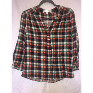 Honey Belle Plaid V-Neck Tunic